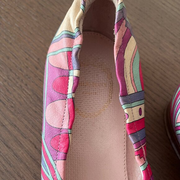 Rare Emilio Pucci Multi-Color All Leather Flats Size EU 37/ US 7 - Picture 8 of 8